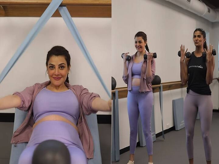 Actress kajal aggarwal shares new pregnancy workout video on Instagram- Watch Video Kajal Aggarwal Workout Video: “கர்ப்ப காலத்தில் இந்த பயிற்சி என்னை வலிமையாக்குகிறது” - வொர்க் அவுட் வீடியோ வெளியிட்ட காஜல்!