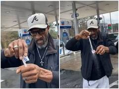 चीनी के पाउच से शख्स ने दिखाया कमाल का जादू, हैरत में डाल देगा वीडियो