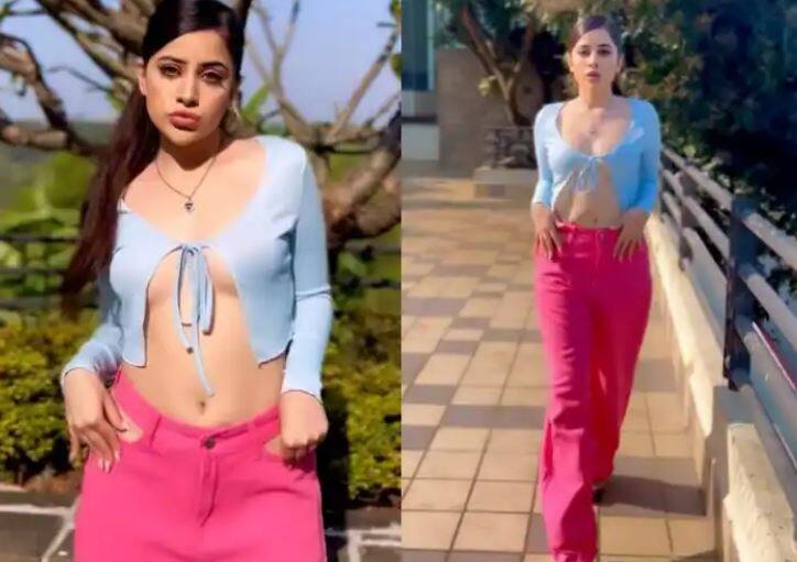 urfi javed flaunts her figure in crop top after backless sensuous video ક્રોપ ટોપ પહેરી ઉર્ફી જાવેદનો જોવા મળ્યો બોલ્ડ અંદાજ, લોકો બોલ્યા 'આ સ્ટાઈલ ક્યાંથી લાવો છો તમે' ?