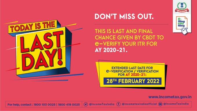 ITR Verification: इनकम टैक्स विभाग ने टैक्सपेयर्स को दिलाई याद, आज खत्म हो रही आयकर रिटर्न वेरिफिकेशन की डेडलाइन Income Tax Department Reminds Taxpayers Today is last day of Income Tax Return Verification ITR Verification: इनकम टैक्स विभाग ने टैक्सपेयर्स को दिलाई याद, आज खत्म हो रही आयकर रिटर्न वेरिफिकेशन की डेडलाइन