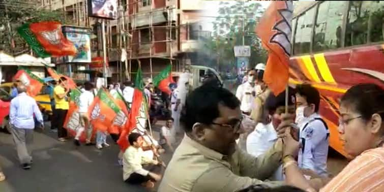 BJP calls for state bandh, What Is Effect On Howrah Station BJP Bangla Bandh : ১২ ঘণ্টার বাংলা বন্‍‍ধে  হাওড়ায় বন্‍‍ধ সমর্থকদের সঙ্গে পুলিশের ধস্তাধস্তি