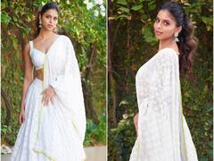 Suhana Khan Is Sheer Grace In A White Lehenga By Manish Malhotra, SEE PICS