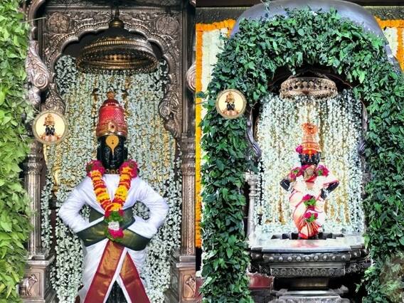 विठुरायाच्या राऊळीला बेलाच्या पानांची आरास!