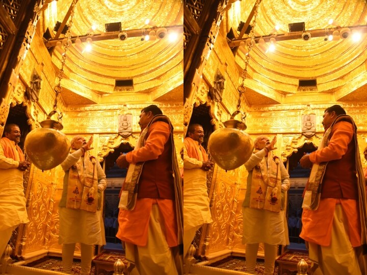 Varanasi: 60 किलो सोने से सजा Kashi Vishwanath Dham का गर्भगृह, भक्तों को हो रहे हैं बाबा के स्वर्णमयी दर्शन