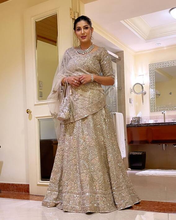 Sapna Choudhary ਨੇ ਲਹਿੰਗੇ 'ਚ ਢਾਹਿਆ ਕਹਿਰ