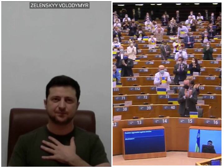 Russia Ukraine Crisis: Ukraine President Zelenskyy received a standing ovation after his address at European Parliament 'Prove You Are With Ukraine': President Zelenskyy Receives Standing Ovation After European Parliament Address