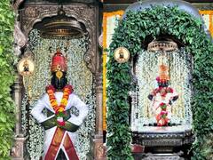PHOTO : अवघा रंग एक झाला... बेलाच्या पानांनी सजला विठुरायाचा गाभारा!