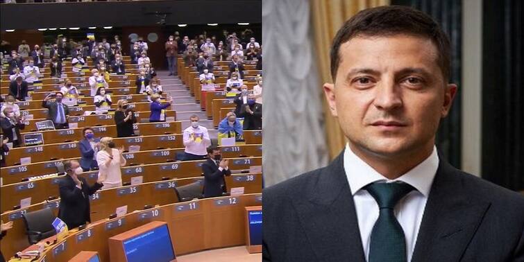 Russia Ukraine Crisis: Ukraine President Zelenskyy received a standing ovation after his address at European Parliament Russia Ukraine Crisis: 