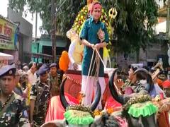 Maha Shivratri 2022: भोलेनाथ की भक्ति में रमे दिखे नित्यानंद राय, बैलगाड़ी पर सवार होकर शिव की बारात में हुए शामिल