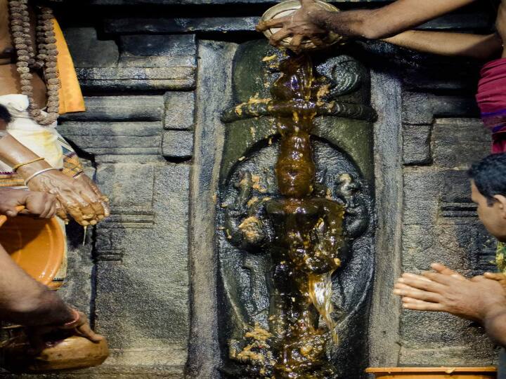 லிங்கோத்பவருக்கு தேன் அபிஷேகம்