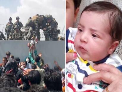 2 month old baby lost at Kabul airport Reached parents after several months குழந்தையை தொலைத்த பெற்றோர்.. காப்பாற்றிய நேசன்.. மீண்டும் ஒப்படைக்கும்போது கதறியழுத ட்ரைவர்