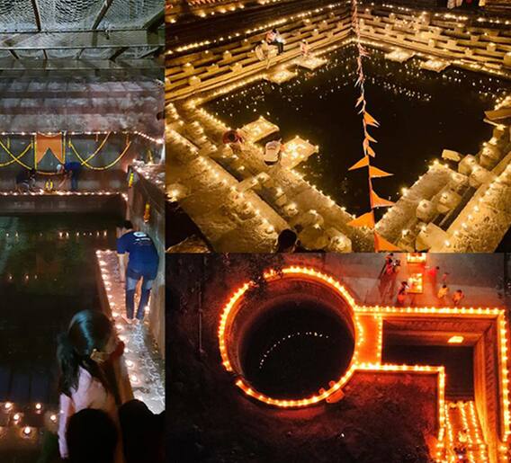 160 हून अधिक विहीरींचा अनोखा दीपोत्सव सोहळा...