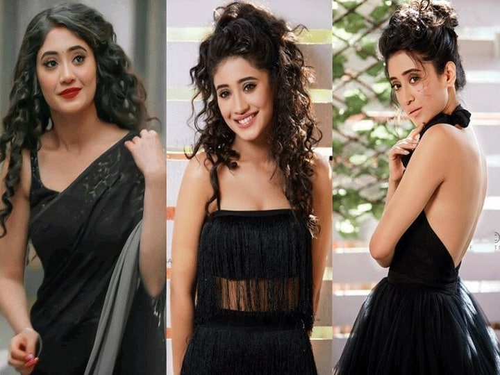 Naira in black outlet dress