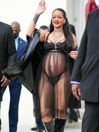 Pregnant Rihanna Dons Sheer Maternity Lingerie At Paris Fashion Week