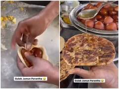 सोशल मीडिया पर सामने आया गुलाब जामुन पराठा, देख यूजर्स को लगा झटका