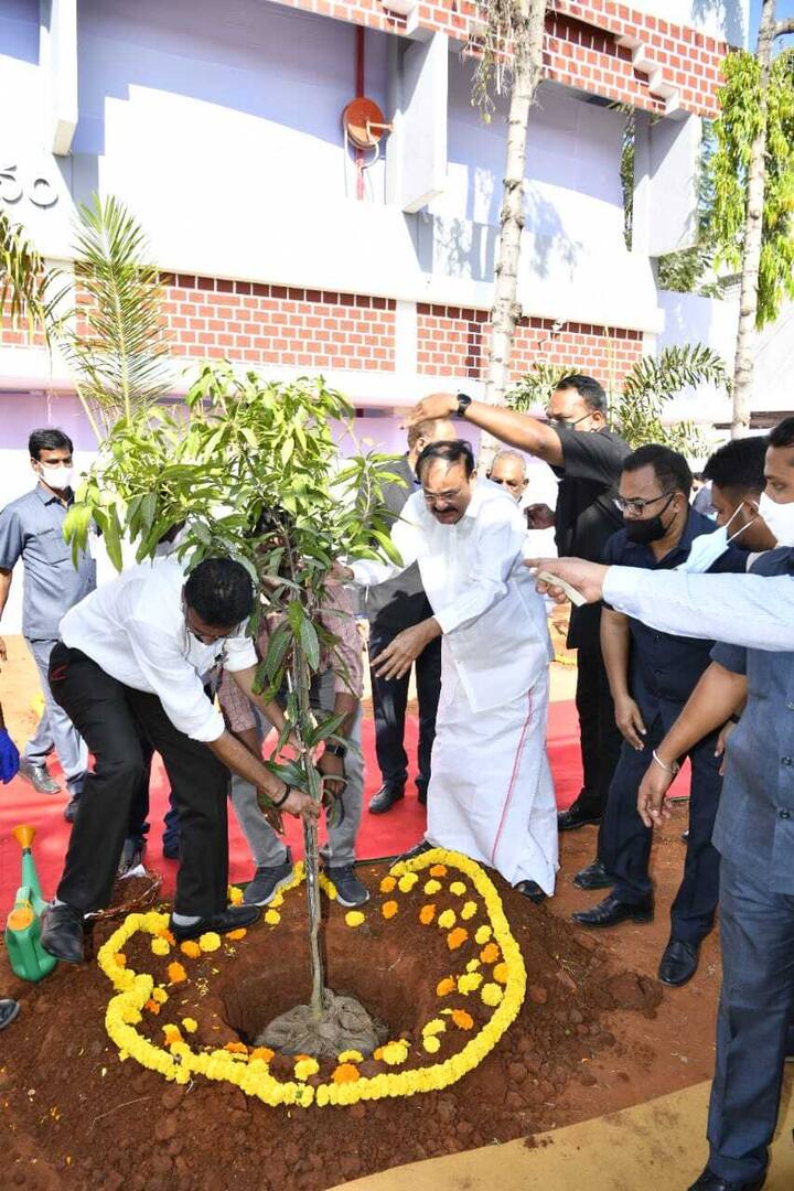 వేడుకల సందర్భంగా మొక్క నాటిన ఉపరాష్ట్రపతి వెంకయ్య