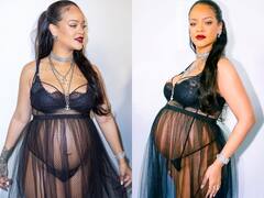 ब्लैक बिकिनी में रिहाना ने फ्लॉन्ट किया बेबी बंप, पॉप सिंगर का फैशन देख खुल जाएंगी आंखें