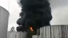 Russia Ukraine War: रूस के हमले के बाद यूक्रेन के तेल डिपो में आग