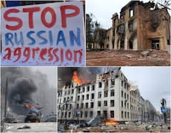 War Photos: खंडहर इमारतें, सुनसान हुईं सड़कें...रूसी बम के गोलों से थर्रा रही यूक्रेन की जमीं