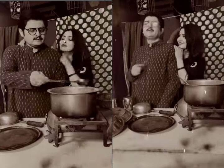 Bhabiji ghar par hain fame Angoori bhabhi and tiwari ji dance together, shubhangi atre share entertaining video on instagram ब्लैक एंड व्हाइट दौर में इश्क फरमा रही हैं अंगूरी भाभी, भला किस बात से खफा हुए तिवारी जी!