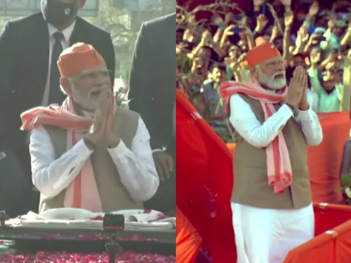 up assembly election 2022 pm narendra modi roadshow in varanasi UP Election 2022: વારાણસીમાં પ્રધાનમંત્રી મોદીનો મેગા રોડ શો