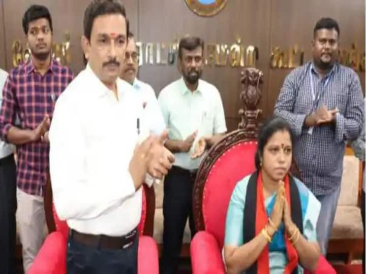 Sunil Kumar Sujatha Ananthakumar as Deputy Mayor and mayor of Vellore வேலூர் மாநகராட்சியின் மேயர், துணை மேயர் போட்டியின்றி தேர்வு..
