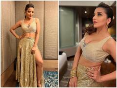 हाई थाई स्लिट स्कर्ट में मोनालिसा का ये दिलकश अंदाज़ देख करोड़ो दिलों पर गिर जाएंगी बिजलियां