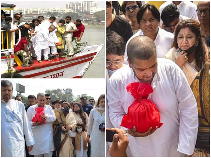 'Disco King' Bappi Lahiri’s Ashes Immersed In Hooghly 'Disco King' Bappi Lahiri’s Ashes Immersed In Hooghly
