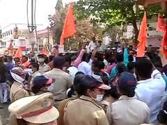 राज्यपालांच्या दौऱ्यात जोरदार निदर्शनं; वक्तव्याविरोधात आंदोलन, सोलापुरात पोलीस छावणीचे स्वरुप