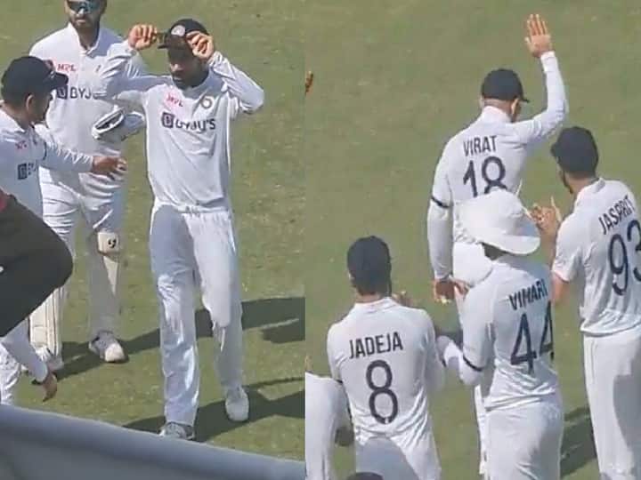 IND vs SL: Indian cricket team players give guard of honour to Virat kohli while taking field today on his 100th test occasion Watch Video: பாசம் வைக்க நேசம் வைக்க.! அவசரமாய் ஓடிய கோலி, நின்று அழைத்த ரோகித்! மாறாத நட்பின் வைரல் வீடியோ!