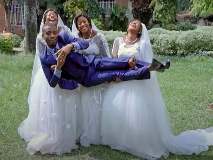 congo Man Marries Triplets At The Same Time After All 3 Sisters Propose ஒரே பிரசவத்தில் பிறந்த 3 சகோதரிகள்! மூவரையும் மணந்த லக்கி பாய்! கலகலக்க வைத்த காரணம்!