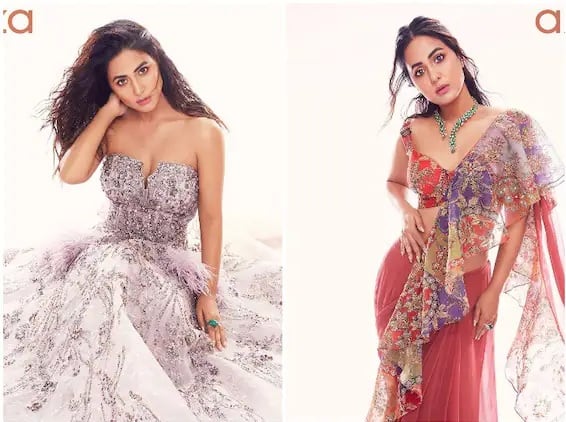 હીના ખાનની સાડીનો પાલવ આપનું ધ્યાન ખેંચ્યાં વિના નહીં રહે, જુઓ તસવીરો