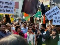 PM Modi Pune Tour : पंतप्रधान मोदी पुण्यात दाखल; 'मोदीजी माफी मांगो' म्हणत काँग्रेस-राष्ट्रवादीचं आंदोलन