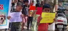 Kompally NLC Colony Children Unique Protest: కుక్కల బెడద తీర్చాలంటూ చిన్నారుల నిరసన| ABP Desam