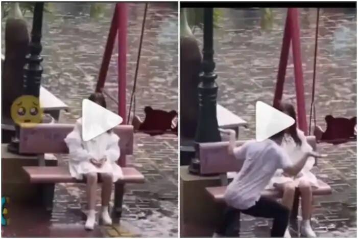 girlfriend boyfriend video love video premi premika ka video નારાજ થયેલી પ્રેમિકાને મનાવવા પ્રેમીએ કર્યો ગજબનો જુગાડ, જુઓ VIDEO