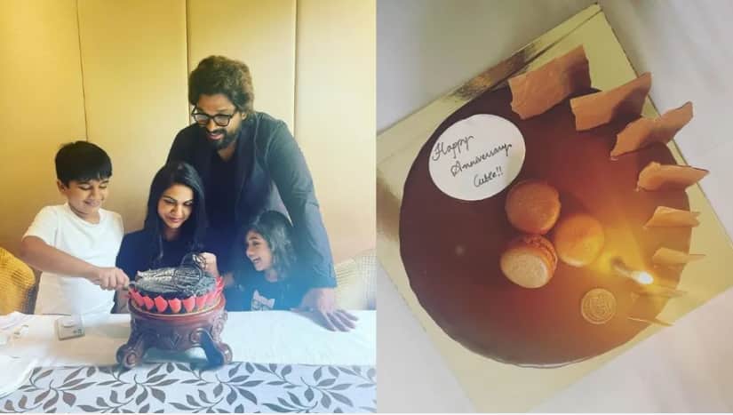 Allu Arjun Celebrates Wedding Anniversary With Wife Sneha Reddy Allu Arjun Sneha Reddy Wedding Anniversary : अल्लू अर्जुनने पत्नी स्नेहासोबत साजरा केला लग्नाचा वाढदिवस