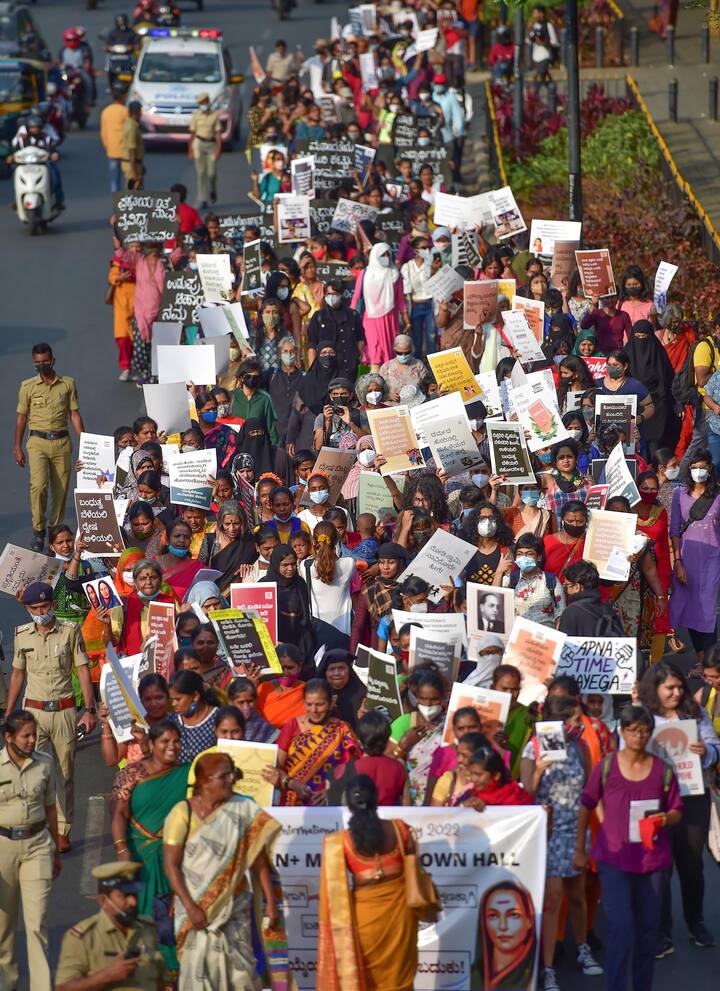 The group, which included teachers, students, lawyers, activists and even survivors of abuse. (Photo: PTI)