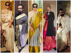 लड़के साड़ी पहनकर लगते हैं लड़कियों से भी ज्यादा खूबसूरत! देखें जब भरी महफिल में साड़ी पहने लड़कों ने दिखाए लटके-झटके