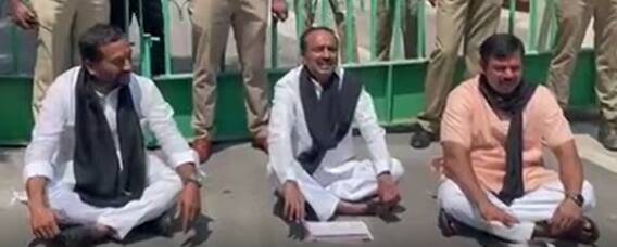 BJP MLAs Arrest in Telangana: అసెంబ్లీ ఎదుట ఆందోళన చేసిన బీజేపీ ఎమ్మెల్యేలు.. ఈటల అరెస్ట్| ABP Desam