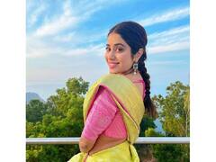 PHOTO : उफ्फ तेरी अदा!! पिवळ्या साडीत खुललं जान्हवी कपूरचं सौंदर्य!