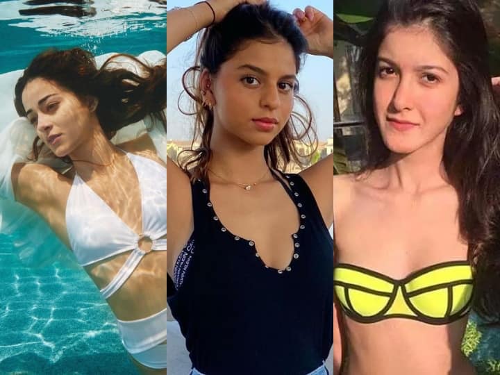 Anaya Panday Shares photos videos of suhana khan and shanaya kapoor chilling in bikini swimming pool सुहाना खान, अनन्या पांडे और शनाया कपूर ने बिकिनी पहन स्विमिंग पूल में की मस्ती, वीडियो देख फैंस कर रहे तारीफ