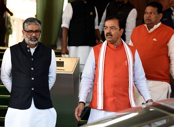 Keshav Prasad Maurya, Deputy Chief Minister of Uttar Pradesh, ran for the Sirathu assembly seat in the Kaushambi district in the recently concluded UP elections 2022. In 2012, Maurya won the Sirathu seat for the first time for the BJP. (Source: Getty Images)