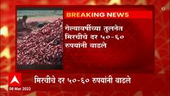 Navi Mumbai : मिरची खिशाला झोंबणार; अवकाळी पावसाच्या फटक्याने दर ५० ते ६० रूपांनी वाढले ABP Majha