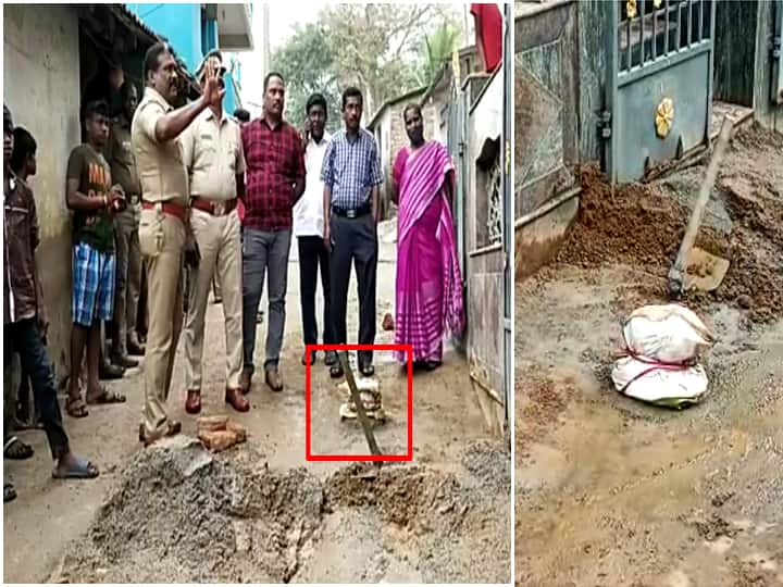 DMK is a former councilor of Ectation well in the road that is used by the general public சாலையில் போர்வெல் அமைத்து திமுக முன்னாள் கவுன்சிலர் அடாவடி - நடவடிக்கை எடுத்த நகராட்சி அதிகாரிகள்