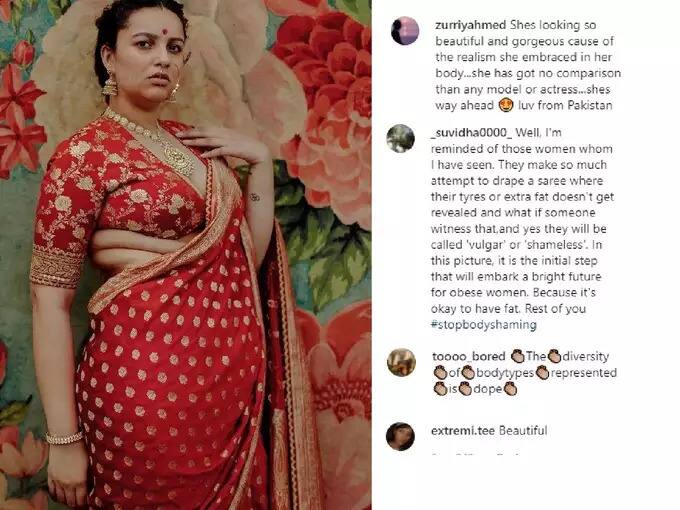 इन तस्वीरों को लोगों की भी जमकर तारीफ मिली. उन्होंने इसे एक 'पॉजिटिव कदम' बताया और कॉमेंट में इस मॉडल को जमकर सराहा.