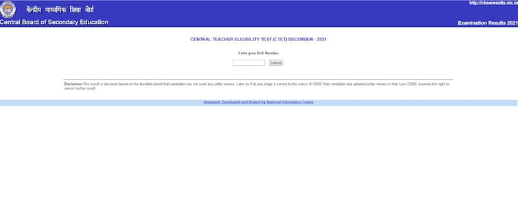 CTET Result 2021 Announced ctet.nic.in Check CBSE Central Teacher Eligibility Test Score Card Cutoff List CBSE CTET December 2021 Result Announced - Here's Direct Link To Check