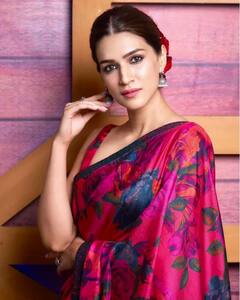 ਵਾਲਾਂ 'ਚ ਫੁੱਲ ਸਜਾਏ ਕ੍ਰਿਤੀ ਸੈਨਨ ਲੱਗੀ ਖ਼ੂਬਸੂਰਤ, ਫਲੋਰਲ ਪ੍ਰਿੰਟ ਸਾੜ੍ਹੀ 'ਚ ਦਿਖੀ ਮਾਸੂਮ ਨਜ਼ਾਕਤ