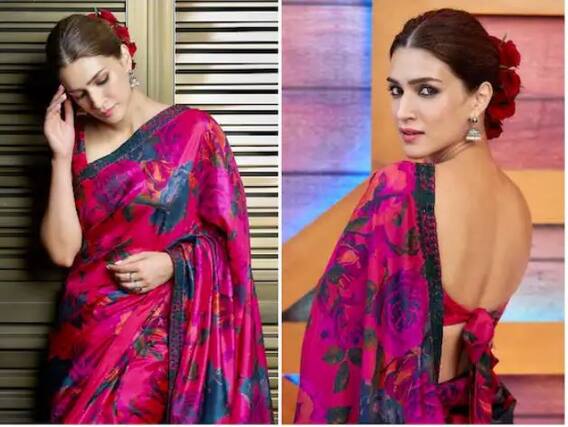 ਫਲੋਰਲ ਪ੍ਰਿੰਟ ਸਾੜ੍ਹੀ 'ਚ ਕ੍ਰਿਤੀ ਸੈਨਨ ਨੇ ਮਚਾਇਆ ਤਹਿਲਕਾ