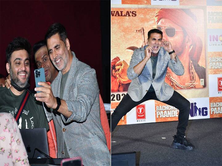 बच्चन पांडे के प्रमोशन के दौरान अक्षय कुमार ने फैंस को बिल्कुल भी निराश नही किया. वो कभी फैंस के साथ सेल्फी खिंचाते दिखे तो कभी अपने मस्ती भरे अंदाज से उन्होंने फैंस का दिल लूट लिया.