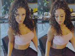 कर्ली बालों में कमाल लगीं टाइगर श्रॉफ बहन कृष्णा श्रॉफ, देखने का अंदाज़ कर देगा दीवाना